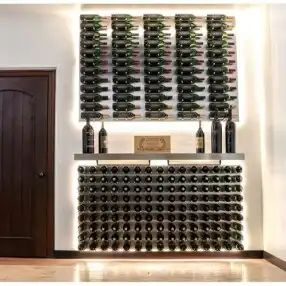 Fusion Wine Walls with a stylish and organized wine display