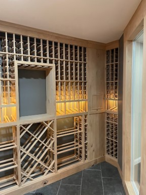 Custom Wine Cellar Curves and Case Storage Image 3